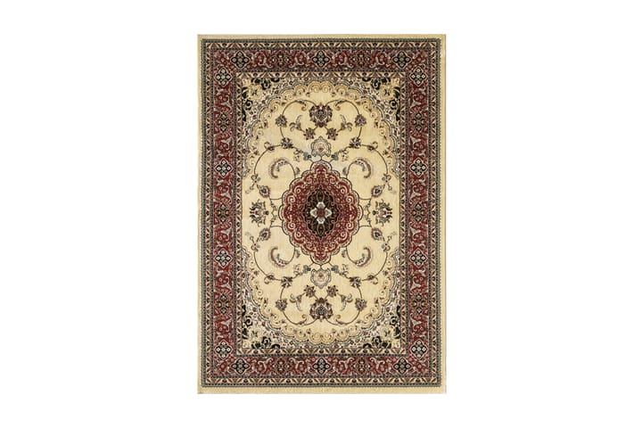 Matto Salerno Beige/Tummanpunainen 120x170 - D-sign - Wilton-matto - Kuviollinen matto & värikäs matto