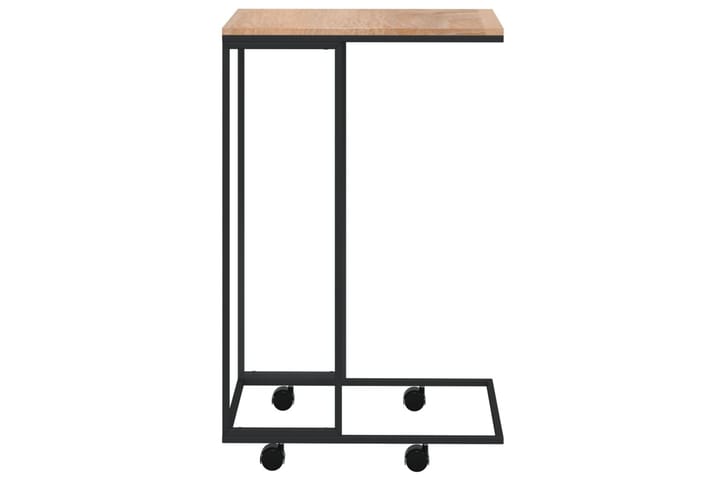 Sivupöytä pyörillä musta 40x30x63,5 cm tekninen puu - Musta - Tarjotinpöytä & pikkupöytä - Lamppupöyt�ä