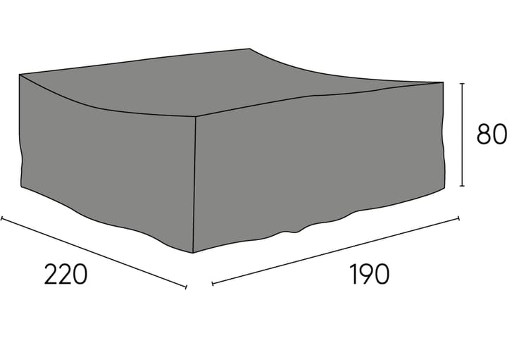 Kalustesuoja 190x220x80 cm - Harmaa - Ulkokalusteiden suojapeite